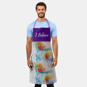 Unicorn Waterverf Schilder Paarse vrouwen Apron Schort (Gedragen)