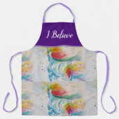 Unicorn Waterverf Schilder Paarse vrouwen Apron Schort (Voorkant)