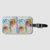 Unicorn Waterverf Schilder Rainbow Girls Dreams Bagagelabel (Voorkant (horizontaal))