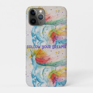 Unicorn Waterverf Schilder Rainbow Girls Dreams Case-Mate iPhone Case