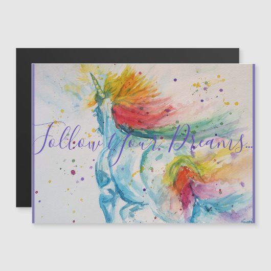 Unicorn Waterverf Schilder Regenboogmeisjes Gifts (Voorkant / Achterkant)