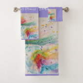 Unicorn Waterverf schilderdromen Bad Handdoek (Insitu)