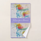 Unicorn Waterverf schilderdromen Bad Handdoek (Handdoek)