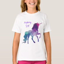 Unicorn Waterverf Silhouette| Birthday Girl