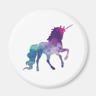 Unicorn Waterverf Silhouette Magneet