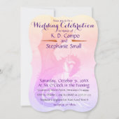 Unicorn Wedding Celebration Invitation Dragon Red Kaart (Voorkant)