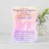 Unicorn Wedding Celebration Invitation Dragon Red Kaart (Staand voorkant)