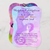 Unicorn Wedding Celebration Invitation Dragon Red Kaart (Voorkant / Achterkant)