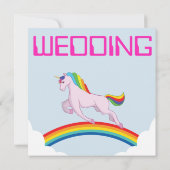 Unicorn Wedding Uitnodiging (Achterkant)