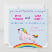 Unicorn Wedding Uitnodiging (Voorkant)