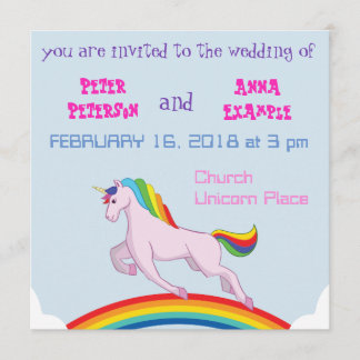Unicorn Wedding Uitnodiging