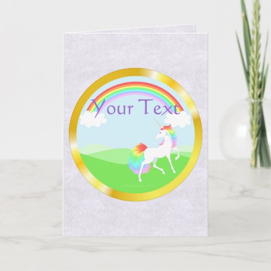 Unicorn Wenskaart Kaart (Voorkant)