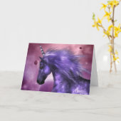Unicorn Wenskaart Kaart (Gele Bloem)