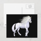 Unicorn White Beauty Briefkaart (Voorkant / Achterkant)