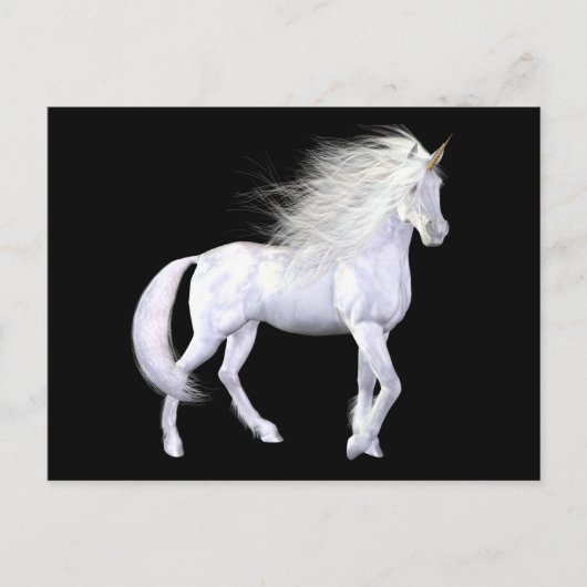 Unicorn White Beauty Briefkaart (Voorkant)