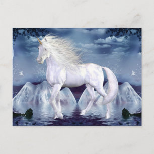 Unicorn White Beauty Briefkaart