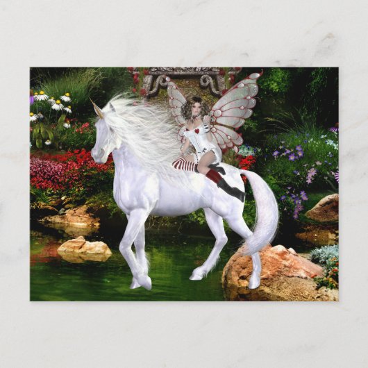 Unicorn White Beauty Briefkaart (Voorkant)