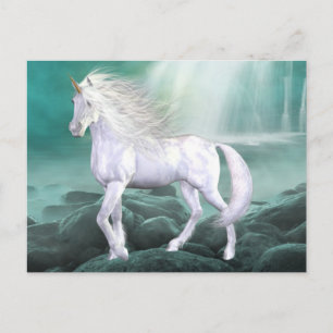 Unicorn White Beauty Briefkaart