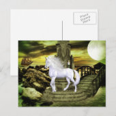 Unicorn White Beauty Briefkaart (Voorkant / Achterkant)