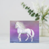 Unicorn White Beauty Briefkaart (Staand voorkant)