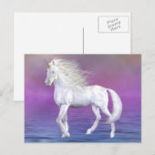 Unicorn White Beauty Briefkaart (Voorkant / Achterkant)