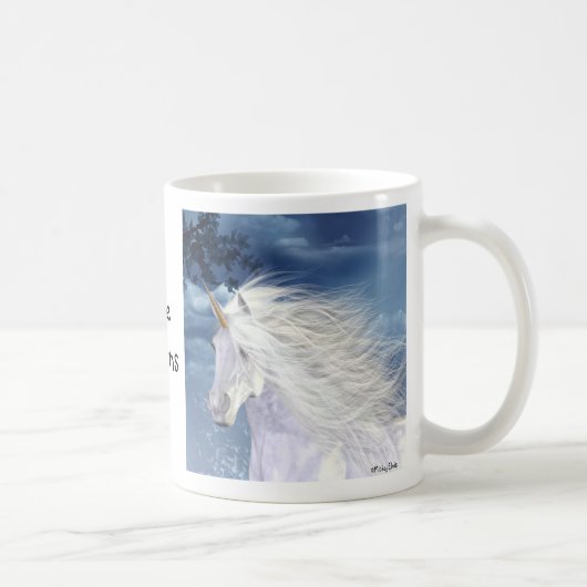 Unicorn White Beauty Koffiemok (Rechts)