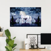 Unicorn White Beauty Poster (Thuiskantoor)