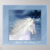 Unicorn White Beauty Poster (Voorkant)