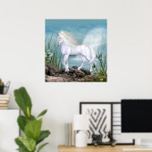 Unicorn White Beauty Poster (Thuiskantoor)