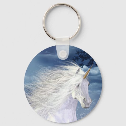 Unicorn White Beauty Sleutelhanger (Voorkant)