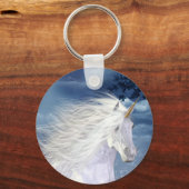 Unicorn White Beauty Sleutelhanger (Voorkant)