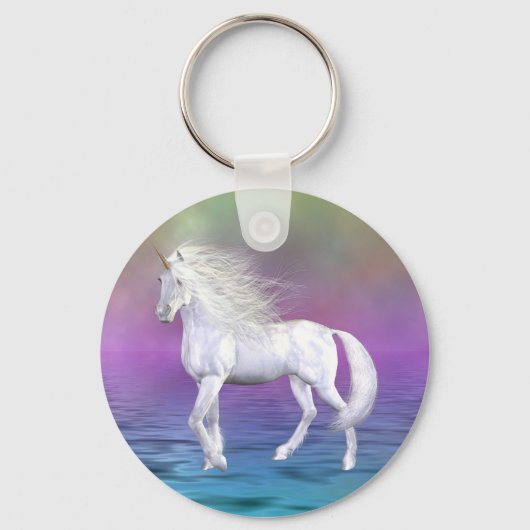 Unicorn White Beauty Sleutelhanger (Voorkant)