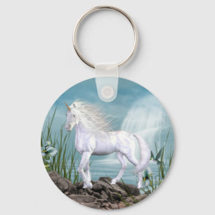 Unicorn White Beauty Sleutelhanger