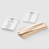 Unicorn White Lace Wedding Program Fans Handwaaier (Niet-gemonteerd)