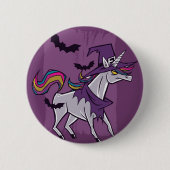 Unicorn Witch Ronde Button 5,7 Cm (Voorkant)
