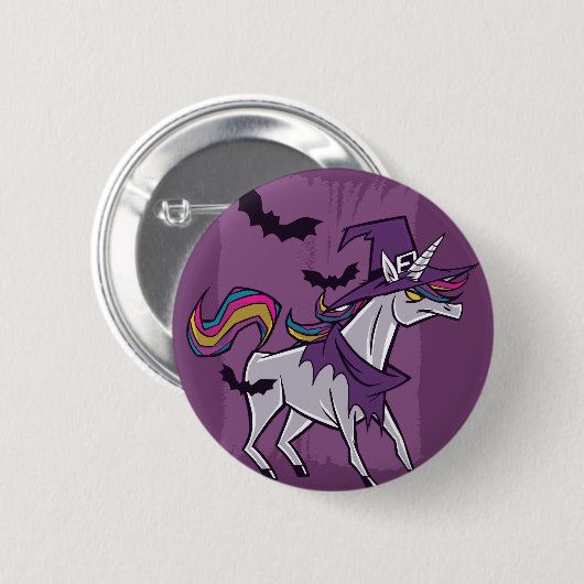 Unicorn Witch Ronde Button 5,7 Cm (Voorkant /achterkant)