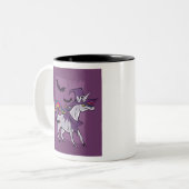Unicorn Witch Tweekleurige Koffiemok (Voorkant links)
