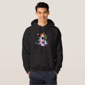 Unicorn with Bisexual Flag Heart  Bisexual Flag Hoodie (Voorkant volledig)