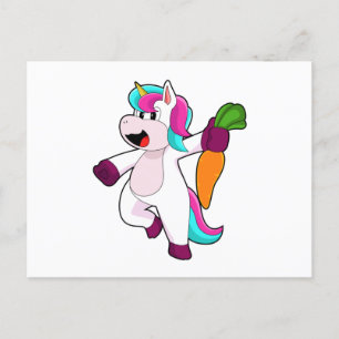 Unicorn with Carrot Briefkaart