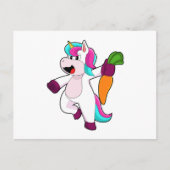 Unicorn with Carrot Briefkaart (Voorkant)