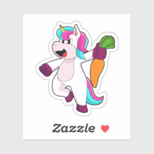 Unicorn with Carrot Sticker