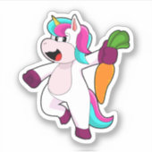 Unicorn with Carrot Sticker (Voorkant)
