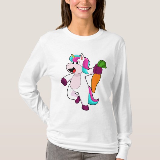 Unicorn with Carrot T-shirt (Voorkant)