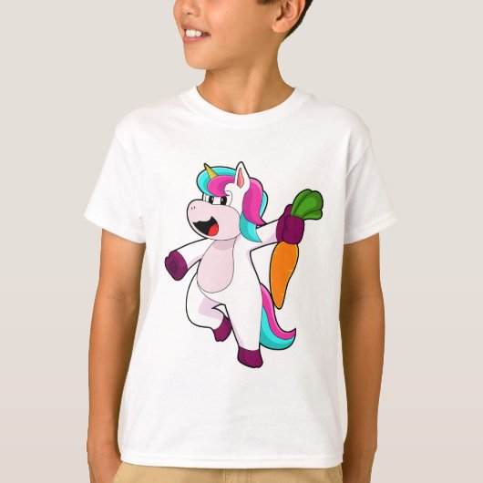 Unicorn with Carrot T-shirt (Voorkant)