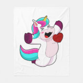 Unicorn with Heart Fleece Deken (Voorkant)