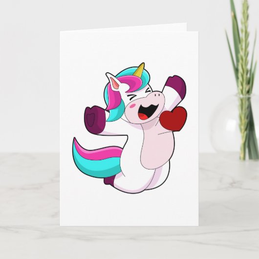 Unicorn with Heart Kaart (Voorkant)