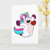 Unicorn with Heart Kaart (Gele Bloem)