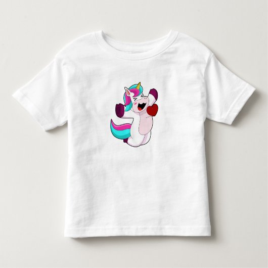Unicorn with Heart Kinder Shirts (Voorkant)