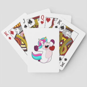 Unicorn with Heart Pokerkaarten