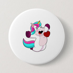 Unicorn with Heart Ronde Button 7,6 Cm